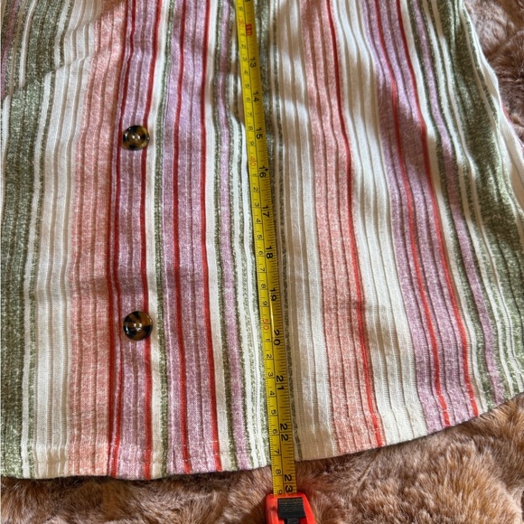 All in Love Striped Sleeveless Top - Green, Red, and Cream SIZE S - Picture 5 of 8